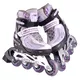Rolki rekreacyjne damskie WORKER Perleta regulowane ∙ rama aluminium ∙ kółka kauczukowe ∙ Quicklace + MicroLock ∙ nośność 100 kg