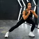 Damskie legginsy z wysokim stanem Nebbia INTENSE Iconic 834 - Black/Gold