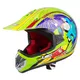 Młodzieżowy kask motocyklowy W-TEC V310 enduro - Neonowa zieleń zombie - Kropka Duch