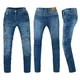 Damskie jeansy motocyklowe W-TEC Arikaro Lady ∙ norma EN 17092 AA ∙ wyjmowane ochraniacze CE ∙ system AirVent - Niebieski