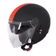 Kask otwarty ma motor, skuter z blendą W-TEC Vernante - Black Matt - Black Matt-Corsa Red