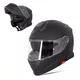 Kask motocyklowy szczękowy z blendą W-TEC Venero - Błyszczący czarno-neonowy żółty - Magic Matt Black