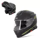 Kask motocyklowy szczękowy z blendą W-TEC Venero - Błyszczący czarno-neonowy żółty - Błyszczący czarno-neonowy żółty