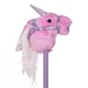 Konik na kiju hobby horse inSPORTline Garanito ∙ jednorożec różowy ∙ odtwarza dźwięki ∙ miękki mikropolar ∙ lekki 350 g - Biały