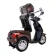 Skuter elektryczny trójkołowy inSPORTline Zorica  ∙ napęd 1000 W ∙ 3 tryby prędkości ∙ zasięg 45 km - Bordowy