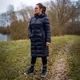 Damska kurtka parka elektrycznie ogrzewana inSPORTline WARMatera ∙ wodoodporna  ∙ włókna węglowe ∙ do 7,5 h grzania