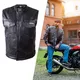 Skórzana kamizelka motocyklowa W-TEC Delasola - Czarny - Czarny