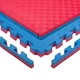 Mata puzzle fitness tatami na podłogę ochronna inSPORTline Malmeida 100x100x4 cm - czerwono-niebieski, wzór słomkowy - czerwono-niebieski, wzór 5 pasków