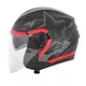 Kask motocyklowy otwarty z blendą przeciwsłoneczną W-TEC Barcela Vermella - Czarno-szary