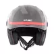 Kask motocyklowy otwarty z blendą przeciwsłoneczną W-TEC Barcela Vermella - Czarno-szary