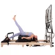 Reformer do pilatesu inSPORTline Driftaler ∙ nośność 120 kg ∙ rama dębowa ∙ składana ∙ z boxem w zestawie