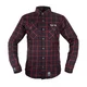 Koszula flanelowa męska motocyklowa W-TEC Black Heart Respector II - Czerwono-czarny - czarny z czerwonym paskiem