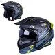 Kask motocyklowy modułowy W-TEC Badalone Graphic ∙ zapięcie mikrometryczne ∙ miejsce na interkom ∙ zdejmowana szczęka - matowy czarno-żółty