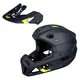 Kask downhillowy full face W-TEC Calheto ∙ odpinany regulowany daszek ∙ wentylacja 16 otworów ∙ wyjmowana wyściółka - Black Neon