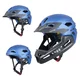 Kask Downhill na rower motor enduro  W-TEC Estreito - Magic Matt Black - Matowy Niebieski