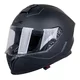 Kask integralny dziecięcy W-TEC Basmeck ∙ homologacja ∙ ABS ∙ zamykana wentylacja ∙ wyjmowana wyściółka ∙ zapięcie mikrometryczne - błyszczący biały - Czarny matowy