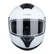 Kask integralny dziecięcy W-TEC Basmeck ∙ homologacja ∙ ABS ∙ zamykana wentylacja ∙ wyjmowana wyściółka ∙ zapięcie mikrometryczne - błyszczący biały