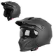 Kask motocyklowy modułowy W-TEC Badalone ∙ 3w1 ∙ zdejmowany daszek ∙ osłona przeciwsłoneczna ∙ kompatybilny z interkomem - Czarny matowy - Czarny matowy