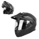 Kask motocyklowy enduro Flip-Up W-TEC Biscaia P/J - Czarny błyszczący
