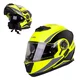 Kask motocyklowy pełny W-TEC Banelmeda - szaro-czarno-fluo żółty