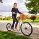 Hulajnoga miejska inSPORTline Olmina 26/20" ∙ pompowane koła ∙ wiklinowy koszyk ∙ nośność 120 kg ∙ rama stalowa