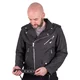 Męska skórzana kurtka motocyklowa W-TEC Brineo - OUTLET - Czarny matowy