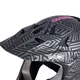 Kask downhillowy W-TEC Richpike ∙ full face ∙ 14 otworów wentylacyjnych ∙ regulowany daszek ∙ skorupa ABS ∙ lekki ∙ podwójne zapięcie - Różowa etykieta na czarnym