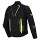 Męska kurtka motocyklowa W-TEC Tonkawo ∙ wypinana podpinka ∙ ochraniacze CE ∙ slidery karbonowe ∙ garb aerodynamiczny ∙ wodoodporna - Czarny-fluo