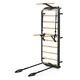 Wielofunkcyjna drabinka gimnastyczna inSPORTline Wootkit 220×86 cm ∙ 8 szczebli ∙ nośność 150 kg ∙ stal/drewno bukowe ∙ drążek ∙ akcesoria
