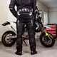Męskie spodnie motocyklowe W-TEC Aircross - Czarno-szary