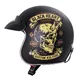 Kask motocyklowy otwarty chopper W-TEC Black Heart Kustom - Skull, czarny połysk