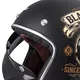 Kask motocyklowy otwarty chopper W-TEC Black Heart Kustom - Skull, czarny połysk