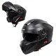 Kask motocyklowy z otwieraną szczęką + blenda W-TEC Cullo - czarny mat - czarny mat