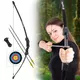 Zestaw łuczniczy inSPORTline Hizza ∙ klasyczny łuk 15 lbs ∙ 2 strzały z włókna szklanego ∙ tarcza 40 cm ∙ ergonomiczny uchwyt - Czarny - Czarny