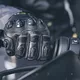 Skórzane rękawice motocyklowe W-TEC Flanker - Czarny