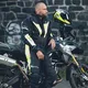 Kask motocyklowy szczękowy z blendą W-TEC Vexamo PI Graphic z Pinlockiem - Black Graphic