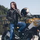 Damskie skórzane rękawice motocyklowe W-TEC Perchta - Czarny