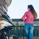 Damskie jeansowe spodnie motocyklowe W-TEC Panimali - Ciemny niebieski