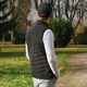 Męska kamizelka ogrzewana W-TEC HEATstem ∙ Active Heat Core ∙ 3 strefy grzewcze ∙ promienie IR ∙ elastyczne wstawki ∙ odblaskowe elementy - Czarny