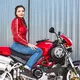 Damska skórzana kurtka motocyklowa W-TEC Umana - Czerwony