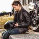 Kask motocyklowy otwarty chopper W-TEC Black Heart Rednut - Motocykl / Czarny mat
