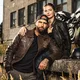 Męska skórzana kurtka motocyklowa W-TEC Black Heart Bomber - Brązowy Vintage