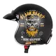 Kask motocyklowy otwarty chopper W-TEC Black Heart Kustom - Skull, czarny połysk