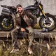 Męska skórzana kurtka motocyklowa W-TEC Black Heart Bomber - Brązowy Vintage