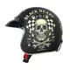 Kask motocyklowy otwarty chopper W-TEC Black Heart Kustom - Skull, czarny połysk