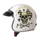 Kask motocyklowy otwarty chopper W-TEC Black Heart Kustom - Skull, czarny połysk