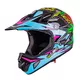 Kask downhillowy W-TEC FS-605 Allride ∙ full face ∙ do roweru i moto ∙ waga 940 g ∙ 13 otworów wentylacyjnych ∙ skorupa ABS ∙ regulowany - Cartoon - Blue Ritual