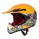 Młodzieżowy kask motocyklowy W-TEC V310 enduro - Neonowa zieleń zombie - Zombie neon pomarańczowy