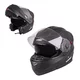 Kask motocyklowy z blendą Flip-Up W-TEC Pezzon - czarno-brązowy - czarny mat