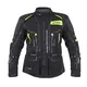 Męska kurtka motocyklowa W-TEC Aircross - Czarno-szary - Czarny-fluo żółty